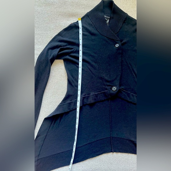 ANN DEMEULEMEESTER Chic Black Cardigan Sweater - Picture 4 of 6